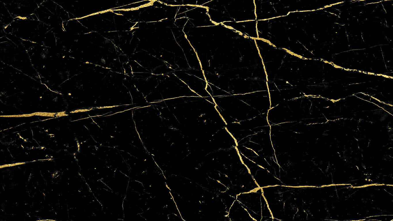 1366x768 Marble Background Black With Yellow Streaks