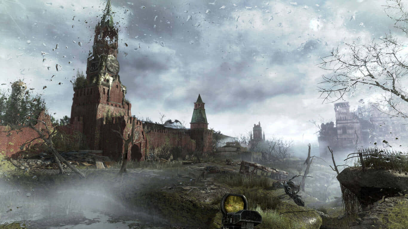 A Screenshot Of A Video Game With A Castle In The Background