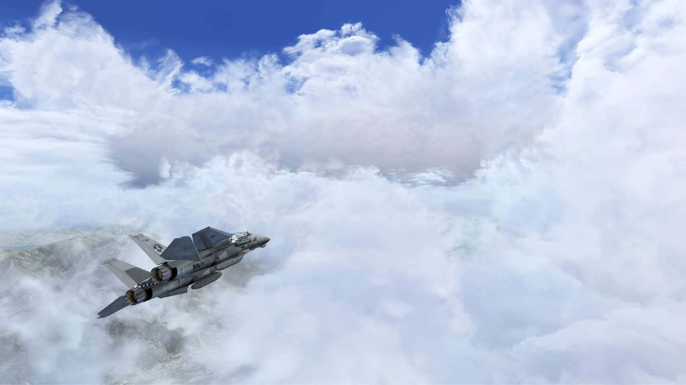 1366x768bakgrundsbild För Microsoft Flight Simulator Av Mikoyan Mig-29.