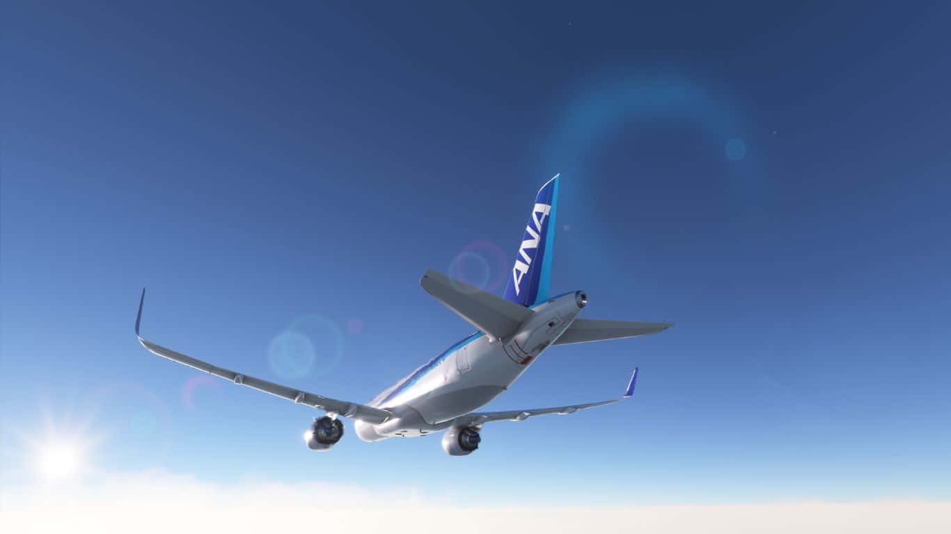 1366x768microsoft Flight Simulator Hintergrund Boeing 787-8 Dreamliner