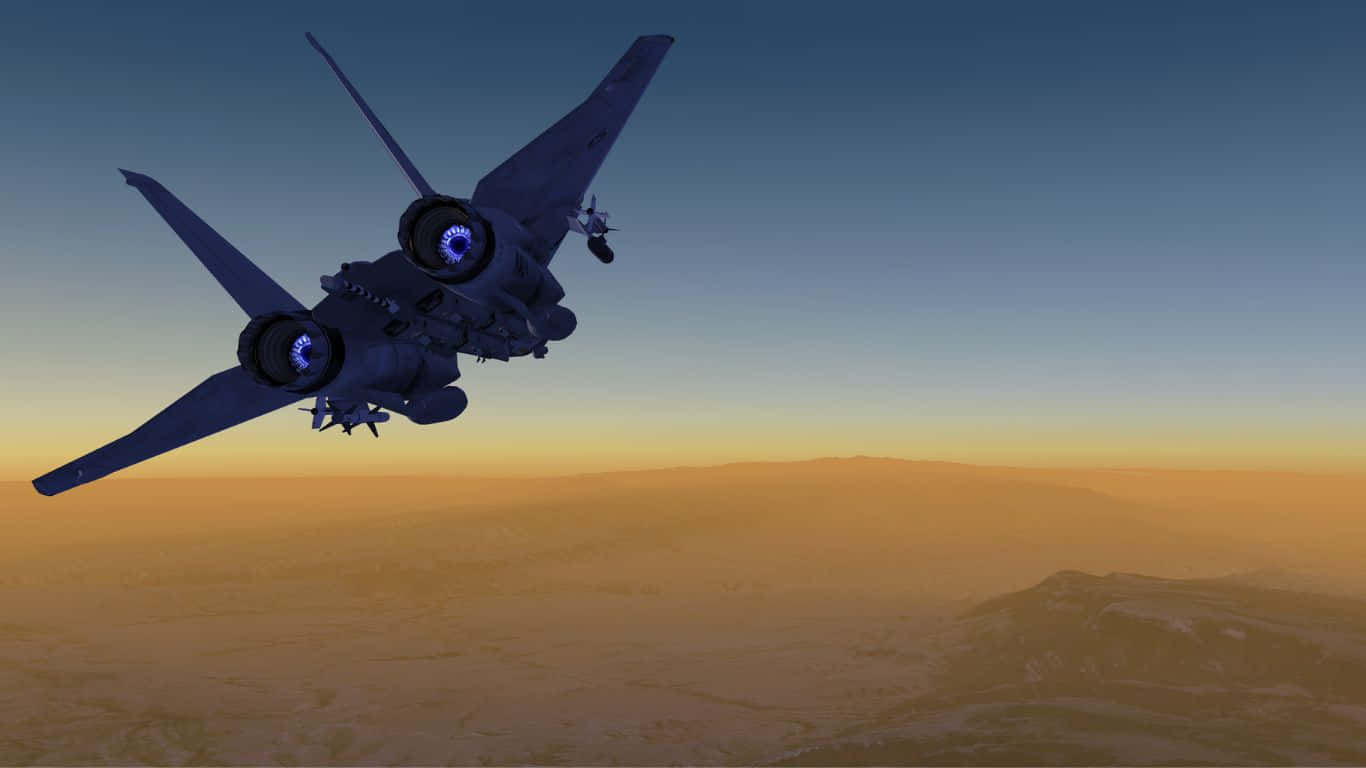 Sfondodi Microsoft Flight Simulator F-35b Lightning Ii In Formato 1366x768.