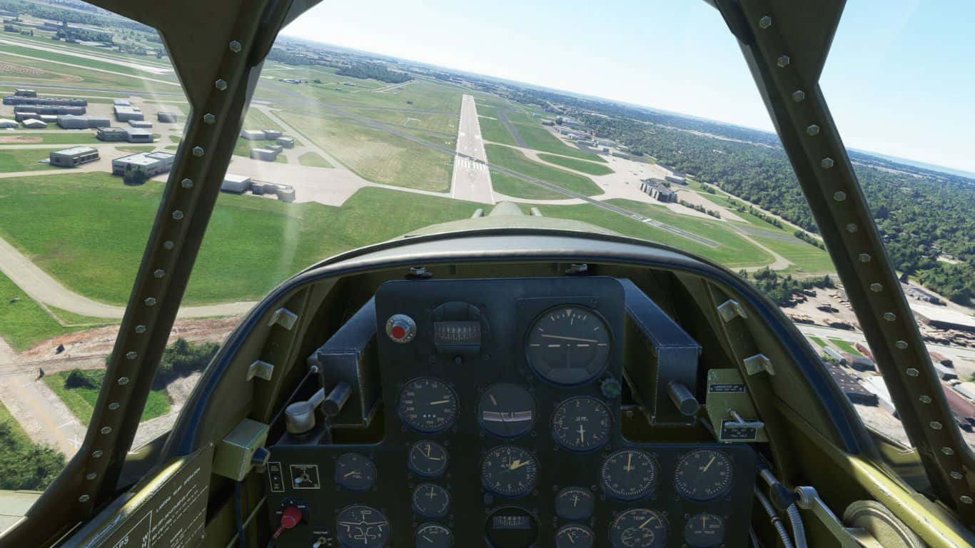 1366x768 Microsoft Flight Simulator Background Curtiss P-40 Warhawk