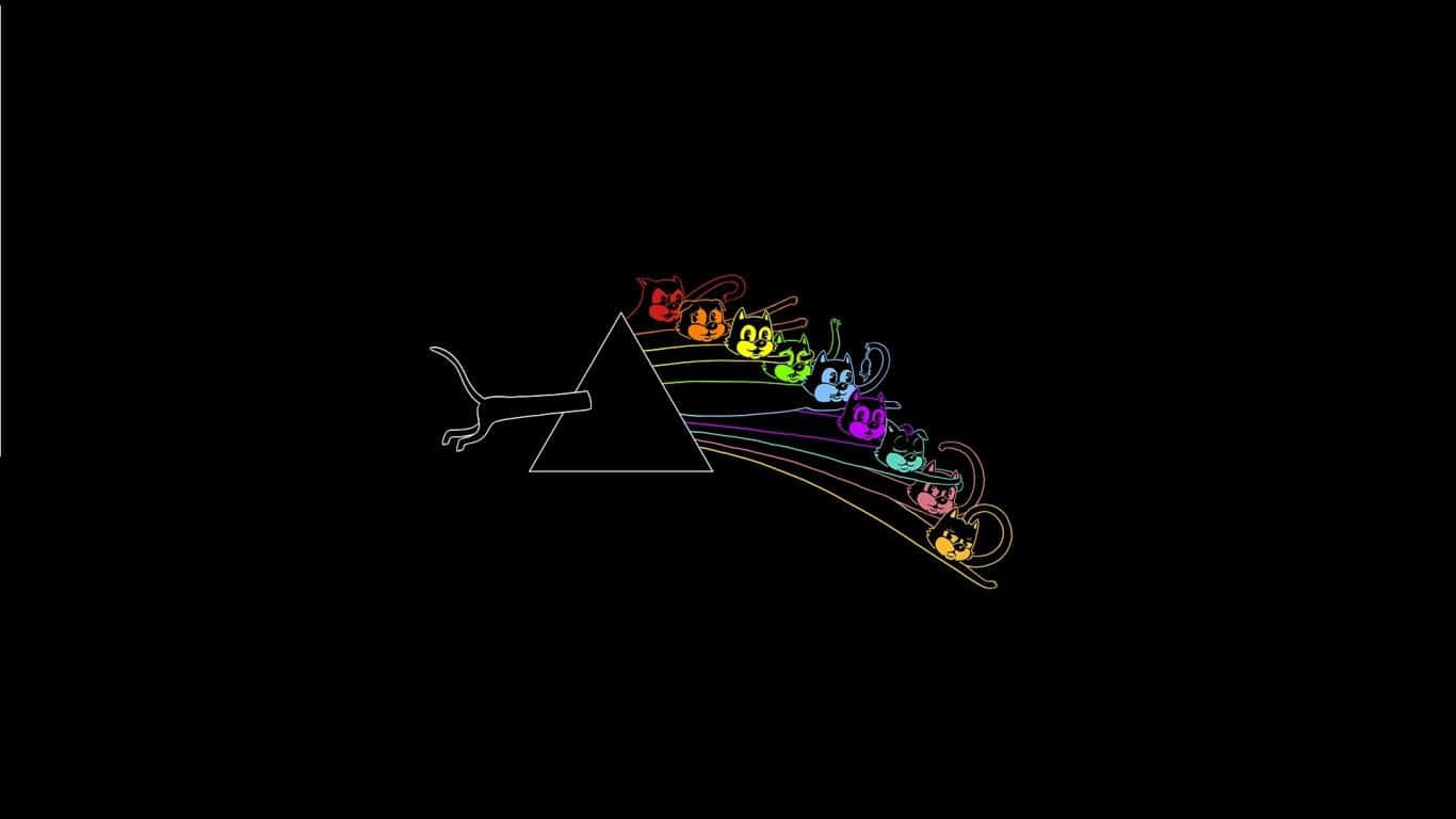 Download Rainbow Colored Mouse 1366x768 Minimalist Wallpaper