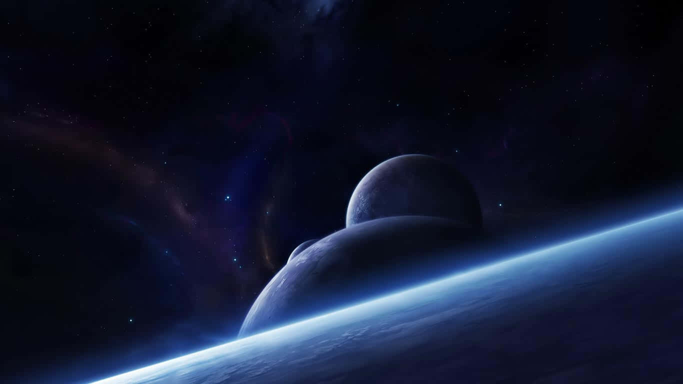 Space Planets 1366x768 Monitor Background