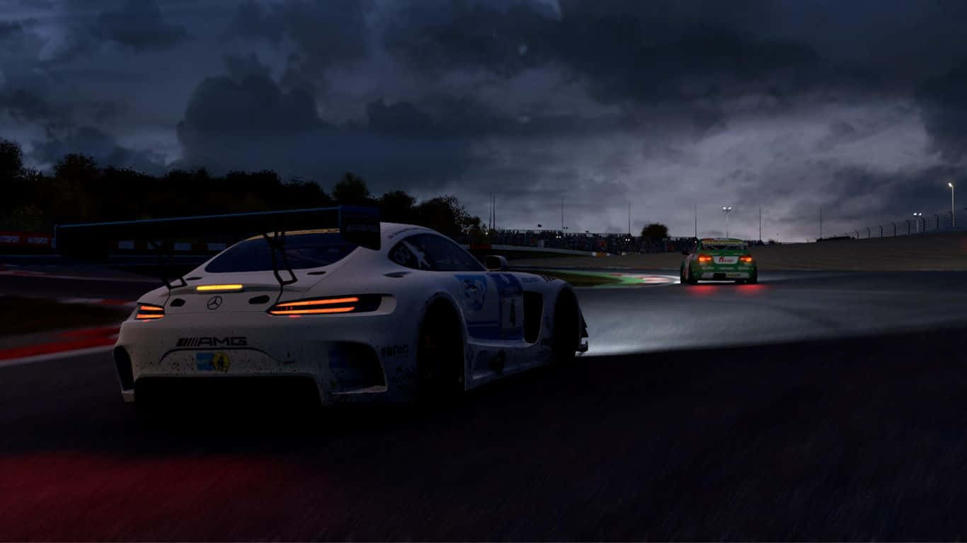 1366x768 Project Cars 2 Night Race Background