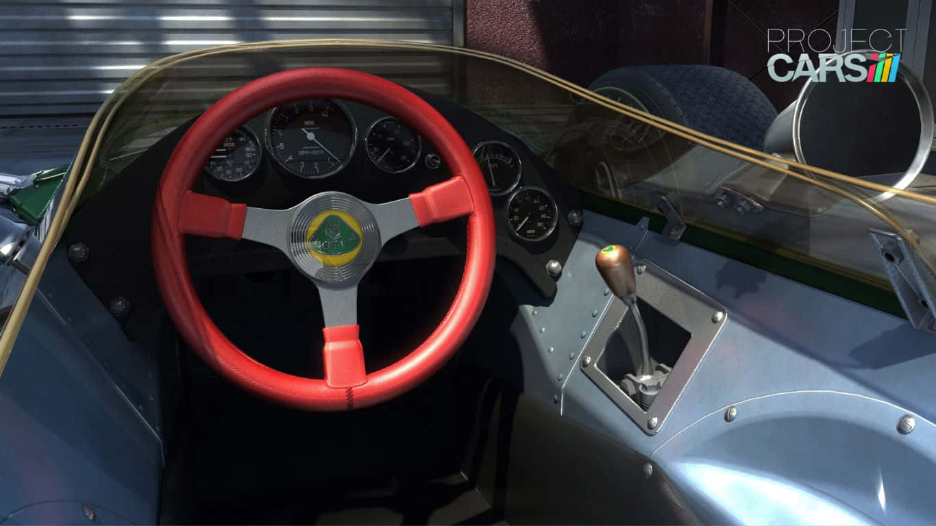 A Car With A Steering Wheel And Steering Wheel