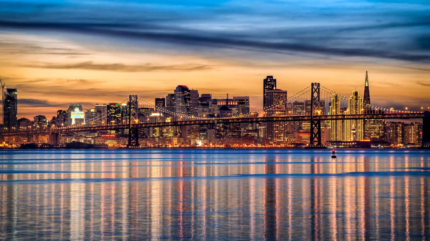 San Francisco skyline in the evening
