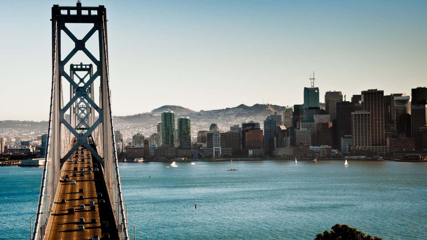Förbluffandeutsikt Över Golden Gate-bron I San Francisco.