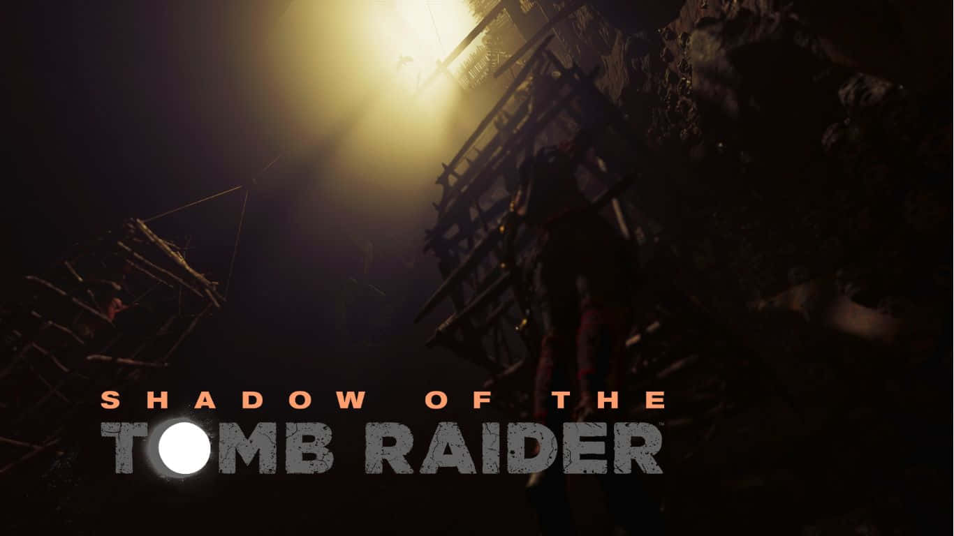 Sfondodi Shadow Of The Tomb Raider Con Scala Di Legno 1366x768