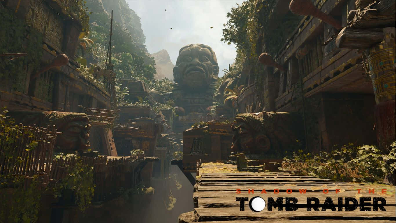 1366x768spelgränssnitt Shadow Of The Tomb Raider Bakgrund