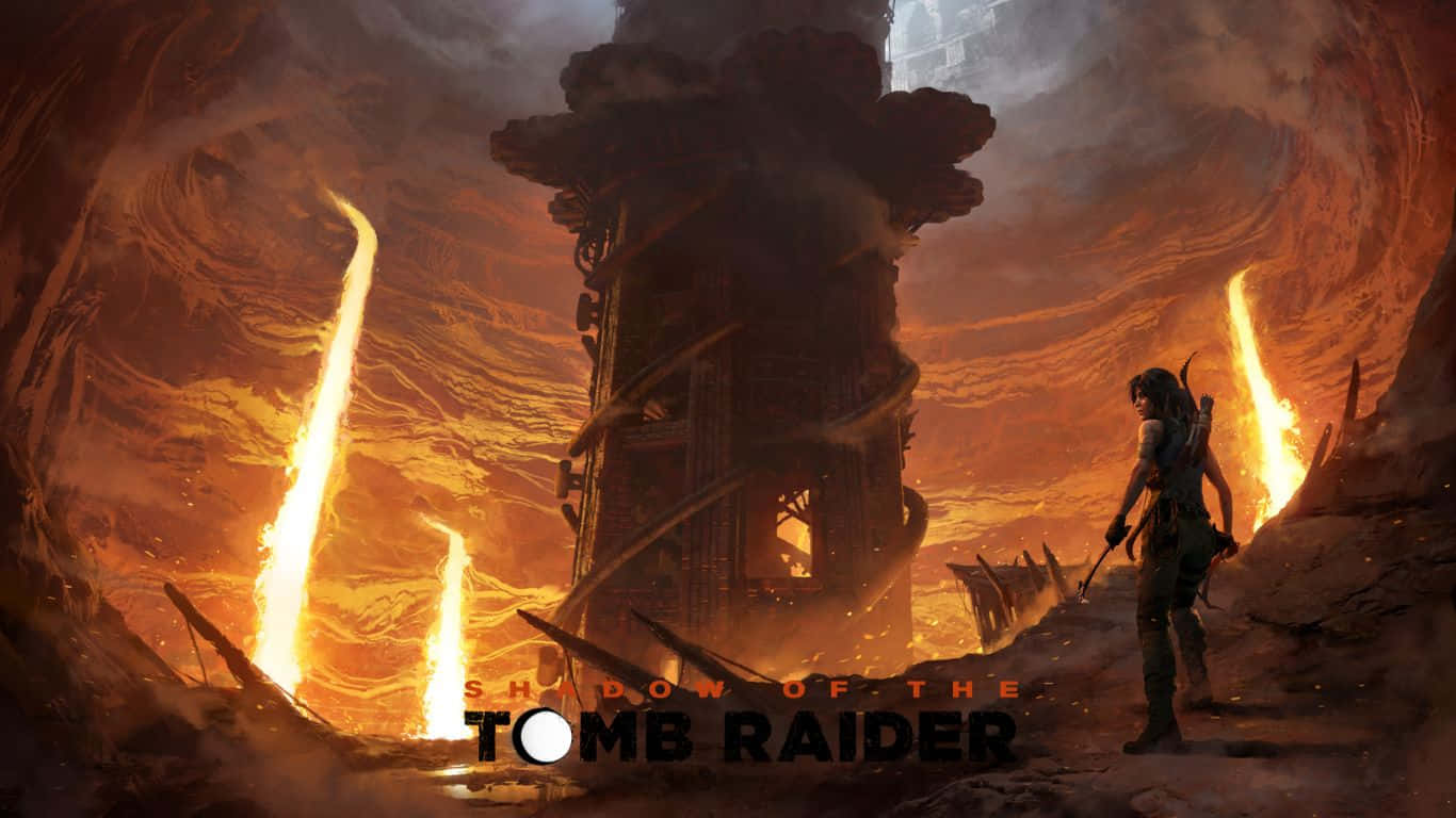 Spil Tårn 1366x768 Skyggen af Tomb Raider Baggrund Wallpaper