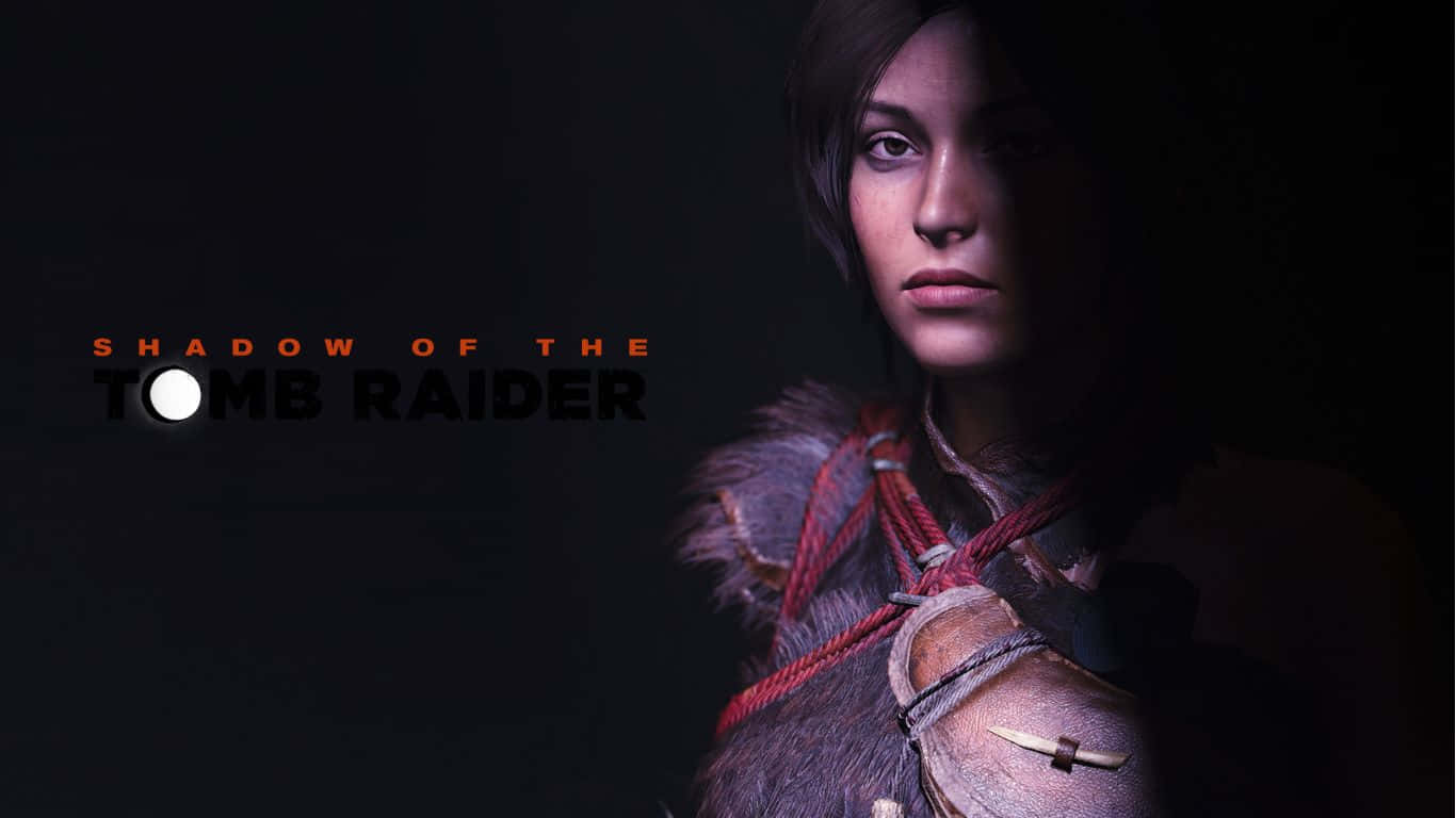 Sfondo1366x768 Con Il Volto Di Croft Nell'ombra Di Shadow Of The Tomb Raider