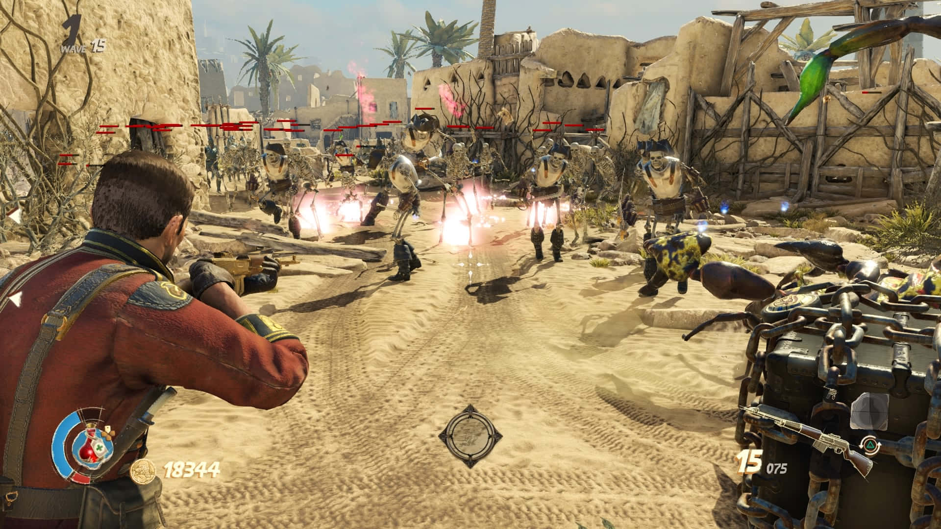 A Screenshot Of A Game With A Man And A Gun