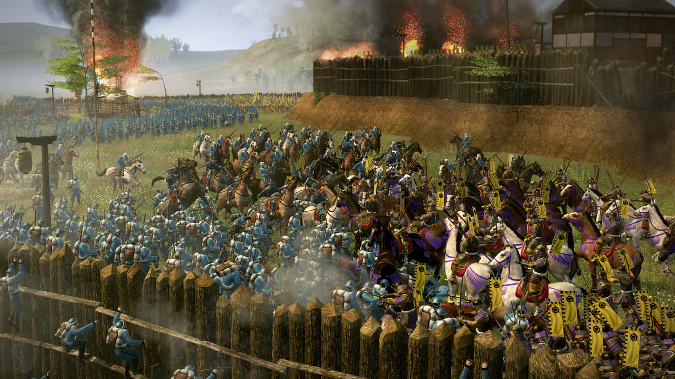 Episkstridsscen Från Total War Shogun 2