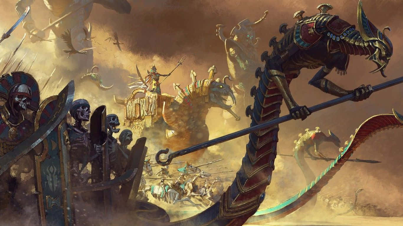 1366x768kungens Gravar Total War Warhammer Ii Bakgrund