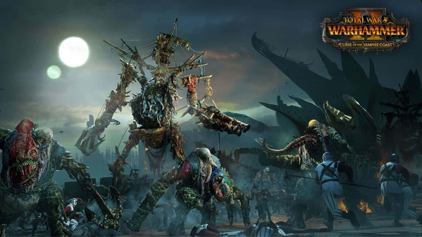 1366x768jätteskelett Total War: Warhammer Ii Bakgrund
