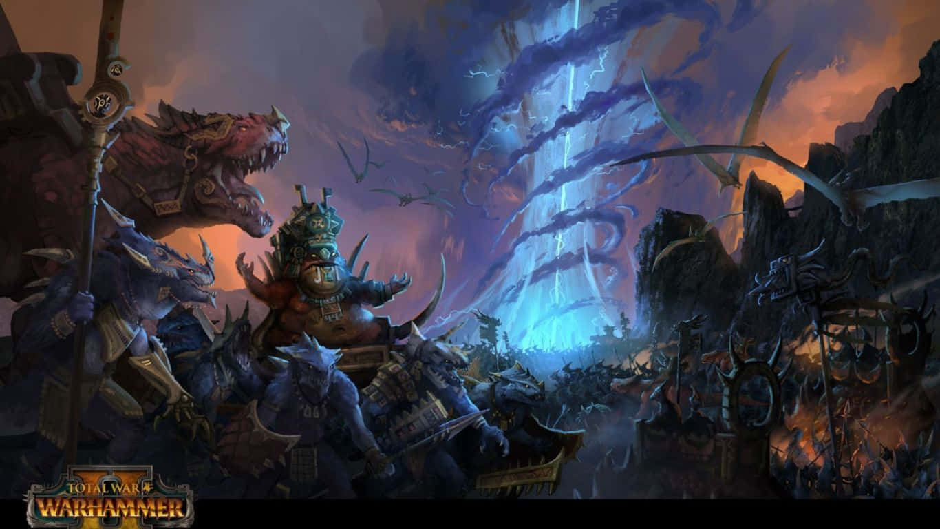 Frossai Härligheten Av Total War: Warhammer Ii Med Denna Episka Bakgrundsbild.