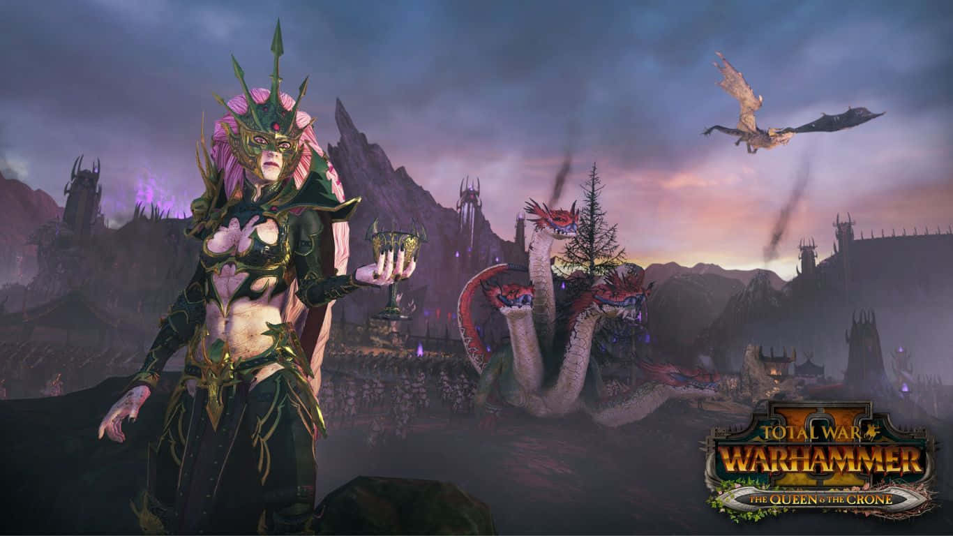 1366x768 The Queen Total War Warhammer Ii Background