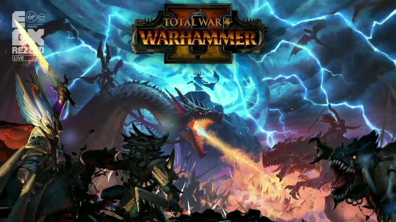 Sfondo1366x768 Guerra Totale: Warhammer Ii Con Lampi