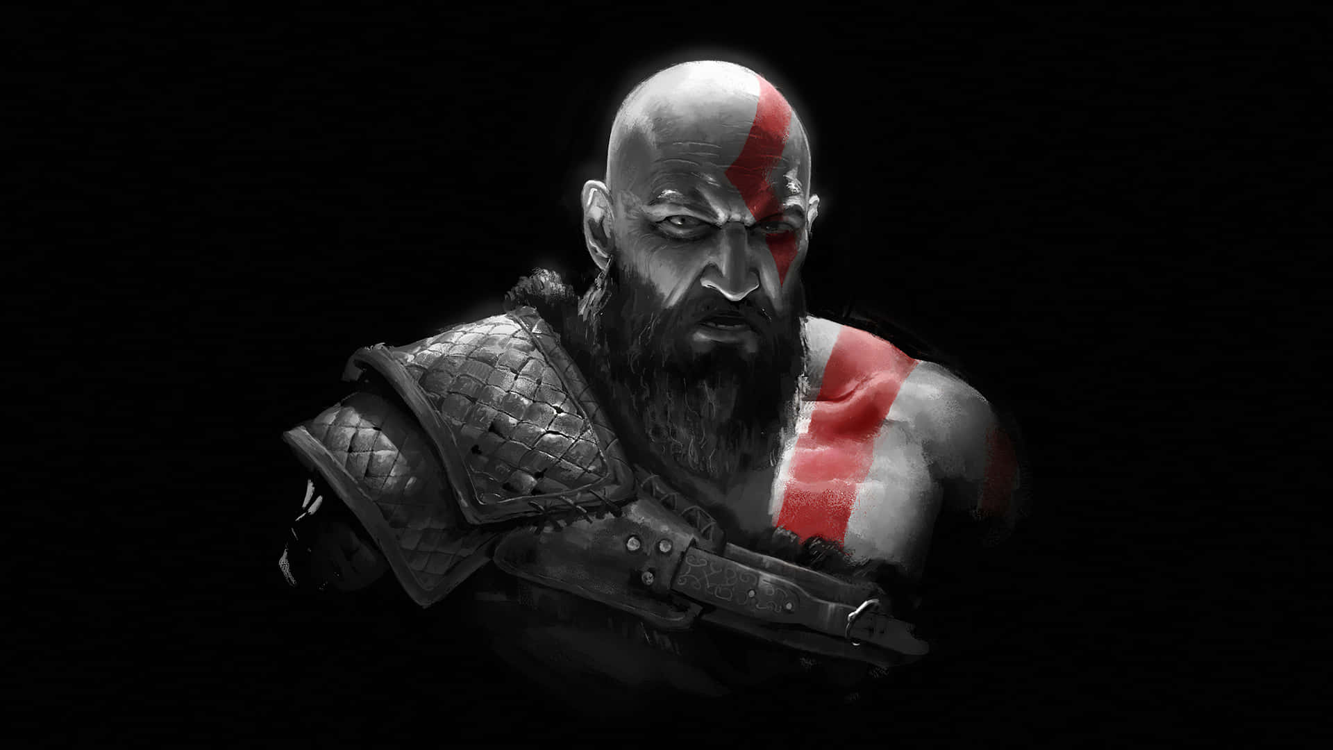 Kratosfrån God Of War 1440p Amoled Bakgrundsbild.