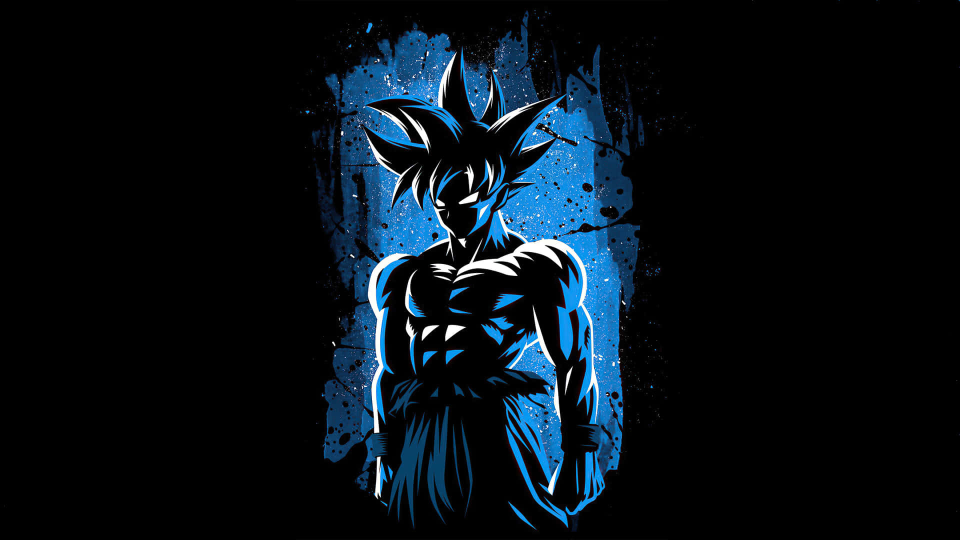 Goku Blå Grafisk 1440p AMOLED Baggrund