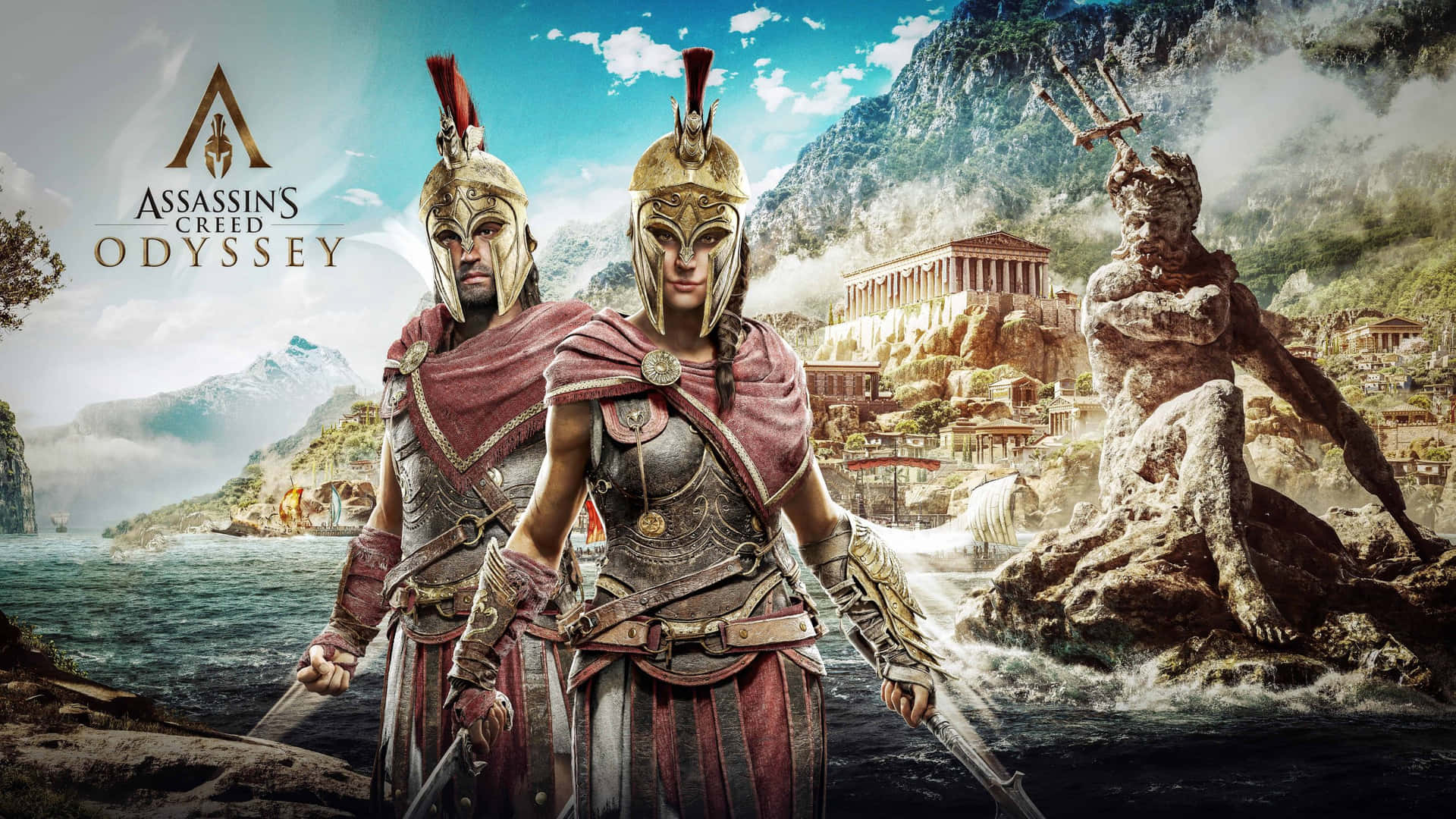 Alexios, Kassandra 1440p Assassin's Creed Odyssey Background