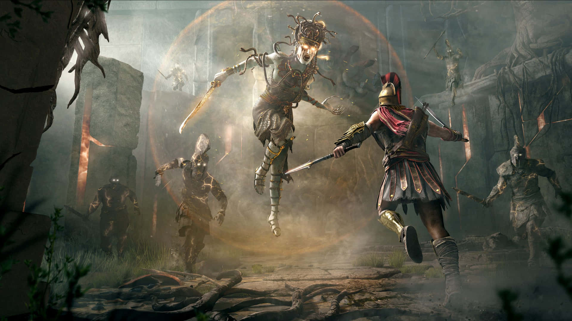 Gorgonernamedusa 1440p Bakgrundsbild För Assassin's Creed Odyssey