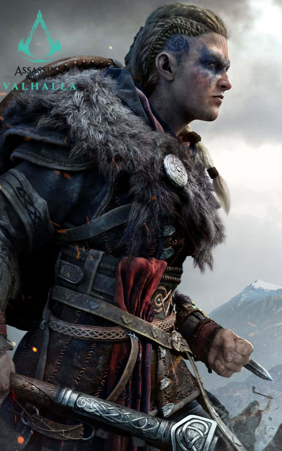 Eivor Side Profile 1440p Assassin's Creed Valhalla Background