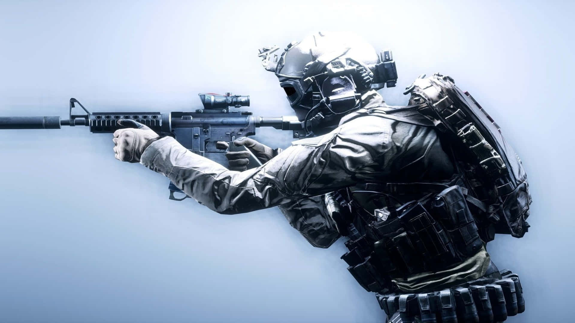 1440p Battlefield 1 Military Gun Pose Background