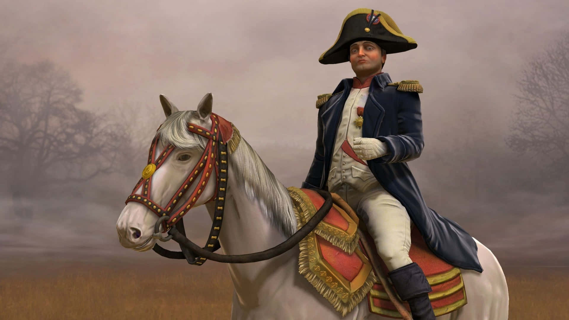 A Man In A Uniform Riding A Horse