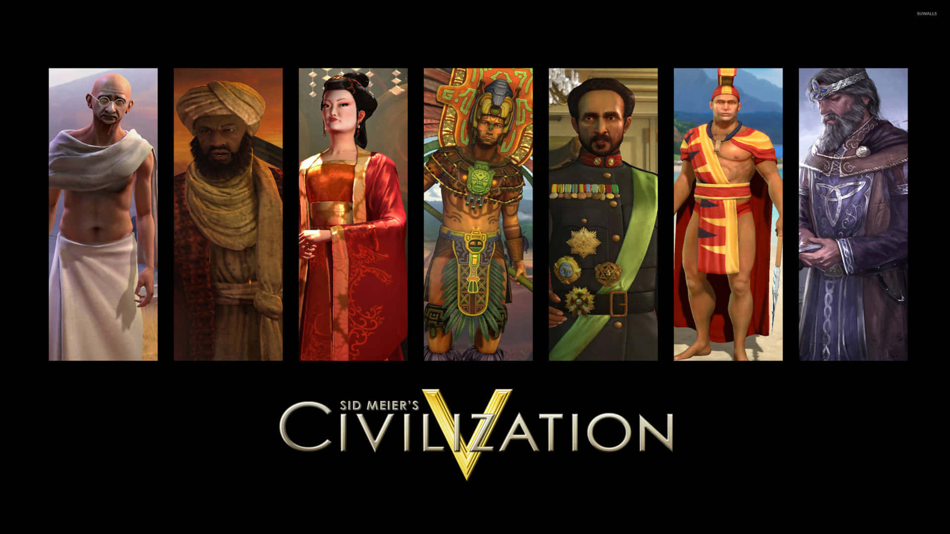 Civilizationv - En Grupp Människor I Kostymer.