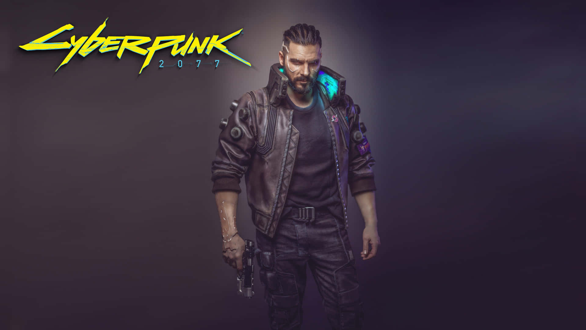 Manlighuvudperson 1440p Cyberpunk 2077 Bakgrundsbild.