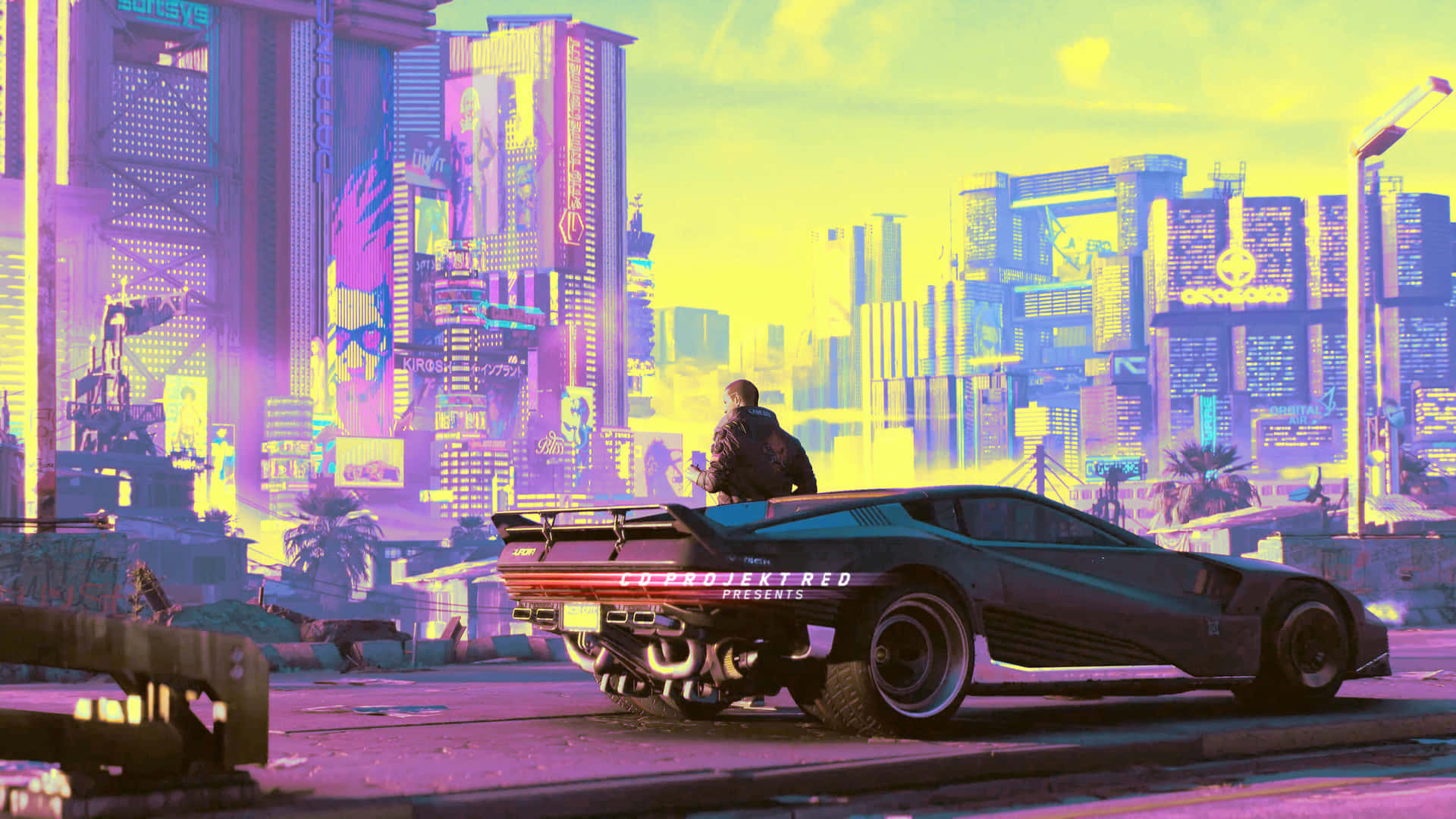 Pastel Night City 1440p Cyberpunk 2077 Background