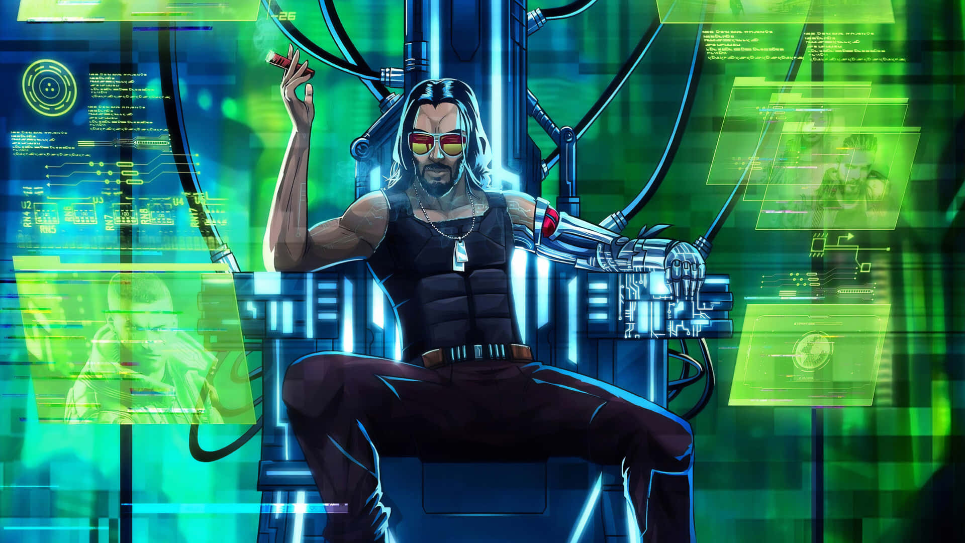 Johnny Silverhand 1440p Cyberpunk 2077 Background