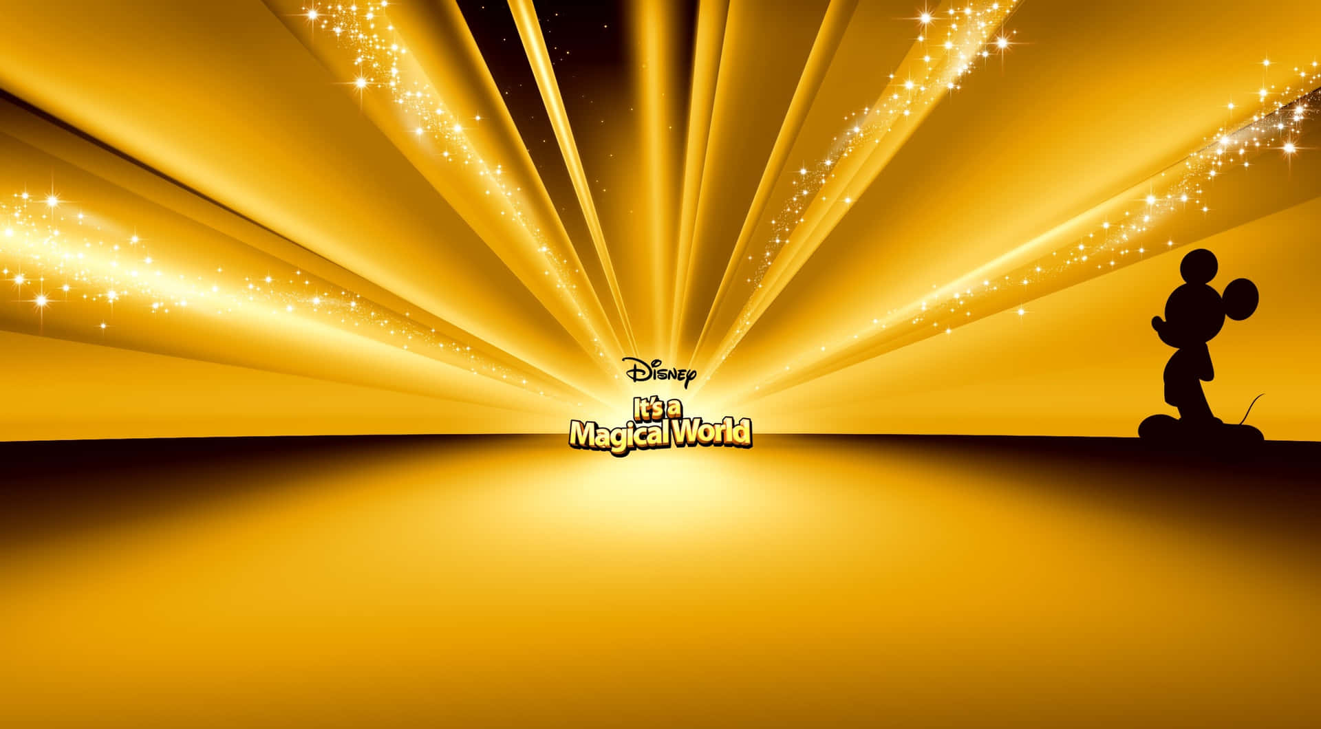 Gold Sparkly 1440p Disney Background