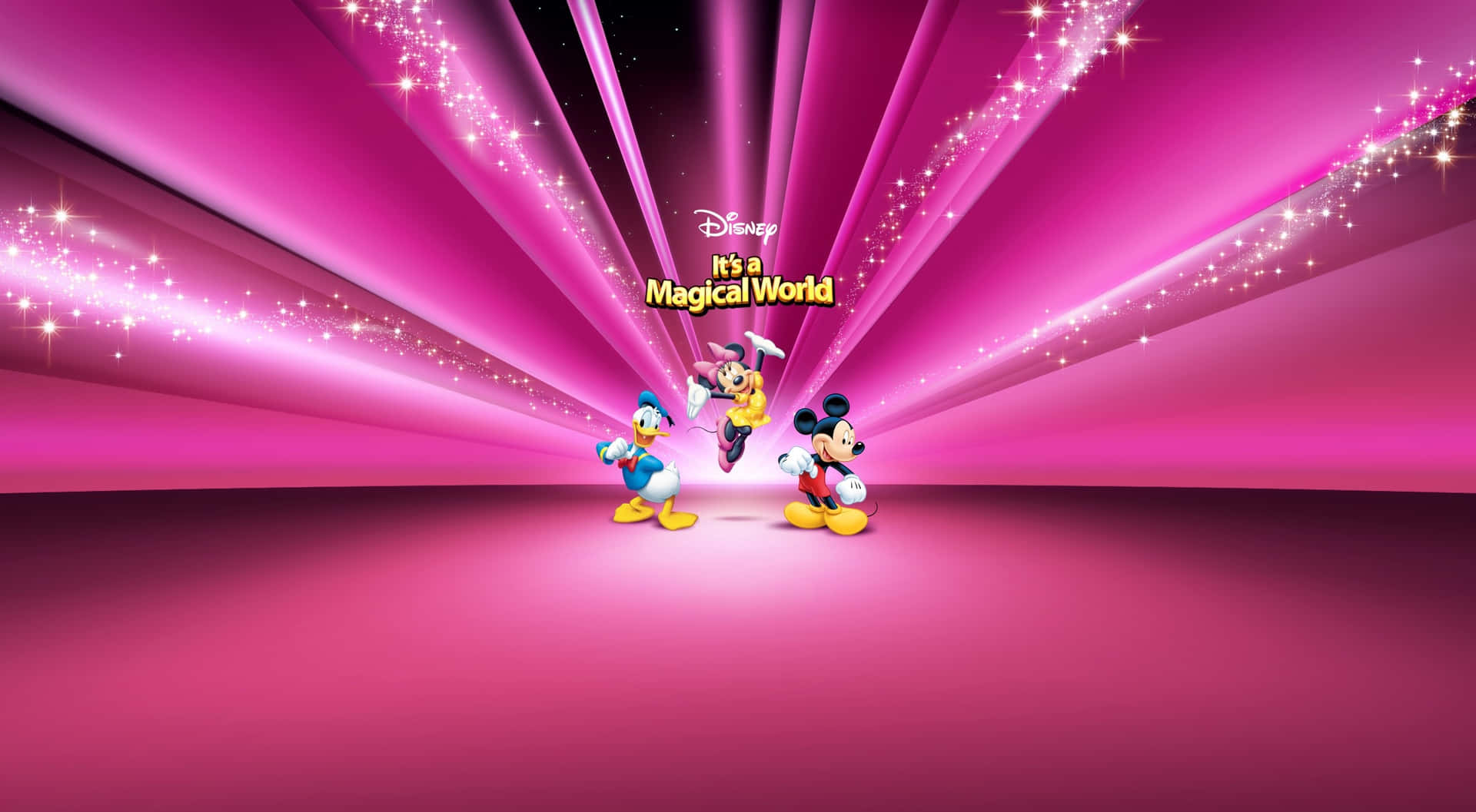 Mickey,minnie E Donald - Fundo Da Disney Em 1440p.