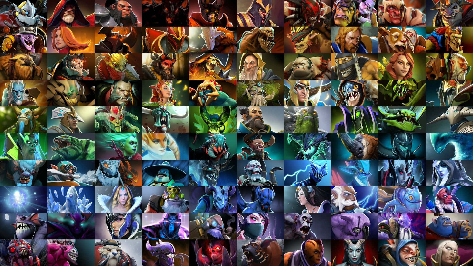 dota 2 heroes wallpaper with names
