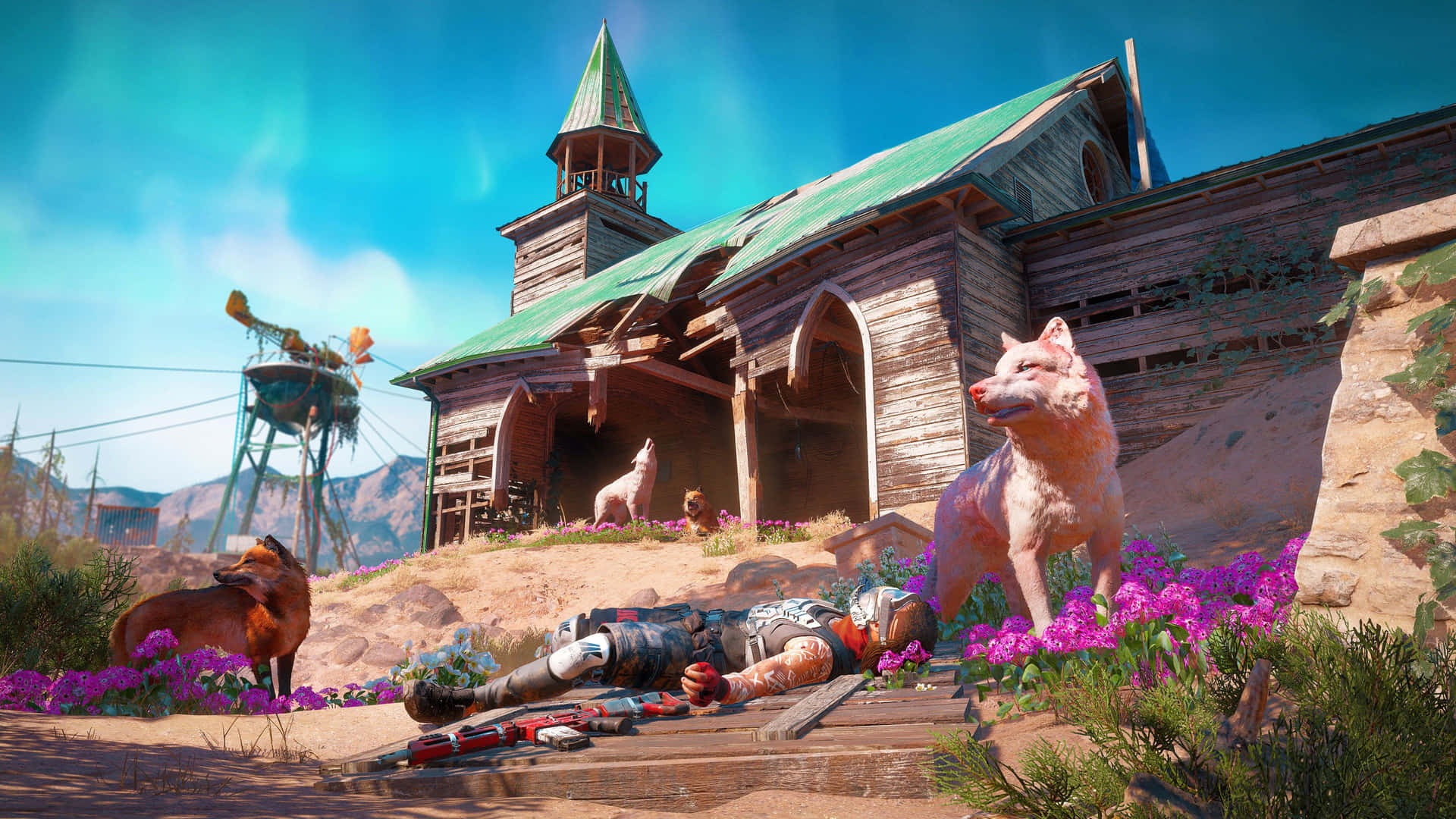 1440p Far Cry New Dawn Background White Wolf Background