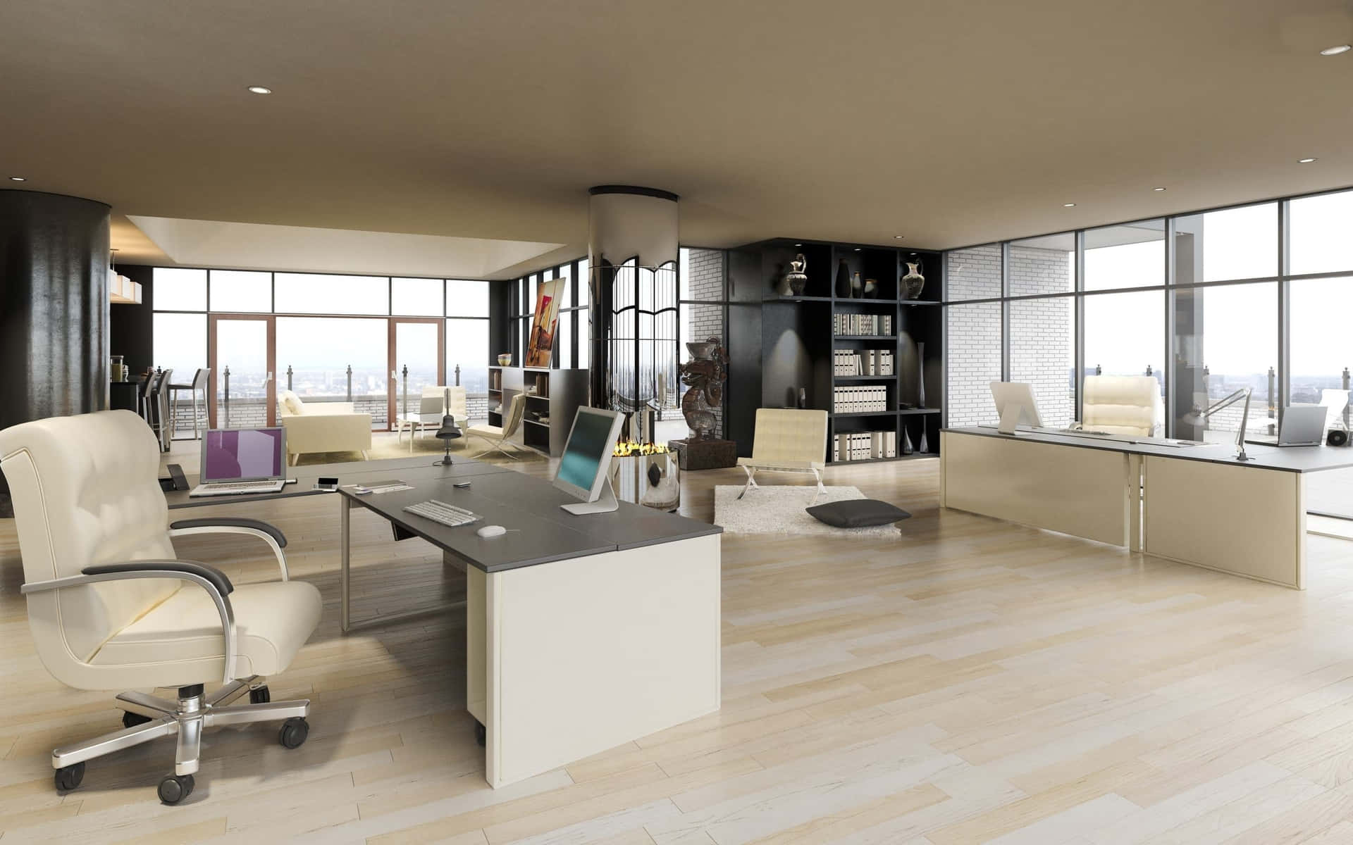Penthouse Office 1440p Office Background