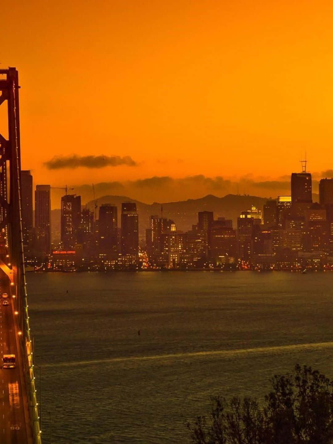 1440p San Francisco baggrund Oakland Bay Bridge skønhed