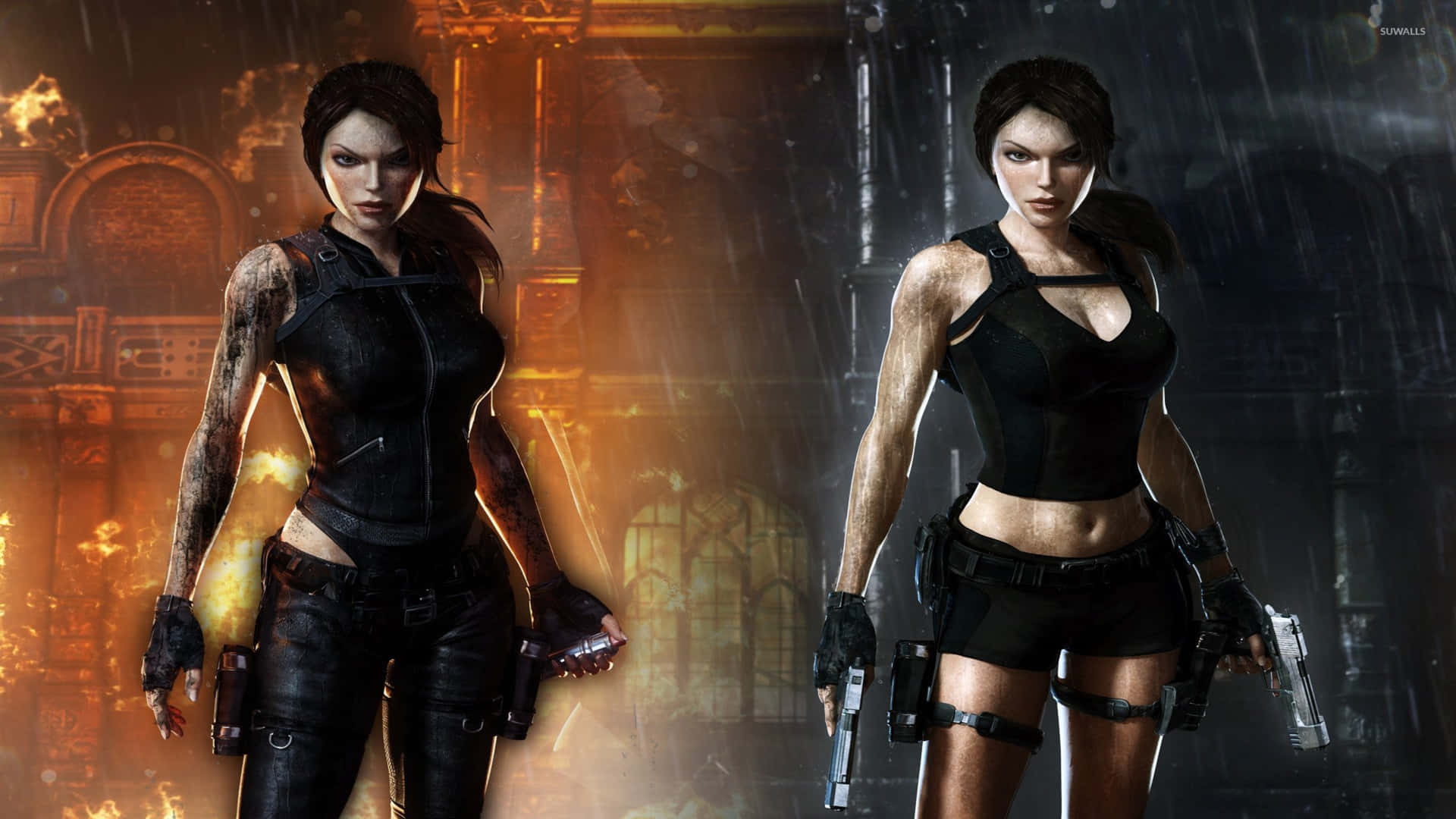 Laracroft Stiger Upp För Att Överleva Farorna I Shadow Of The Tomb Raider I 1080p.