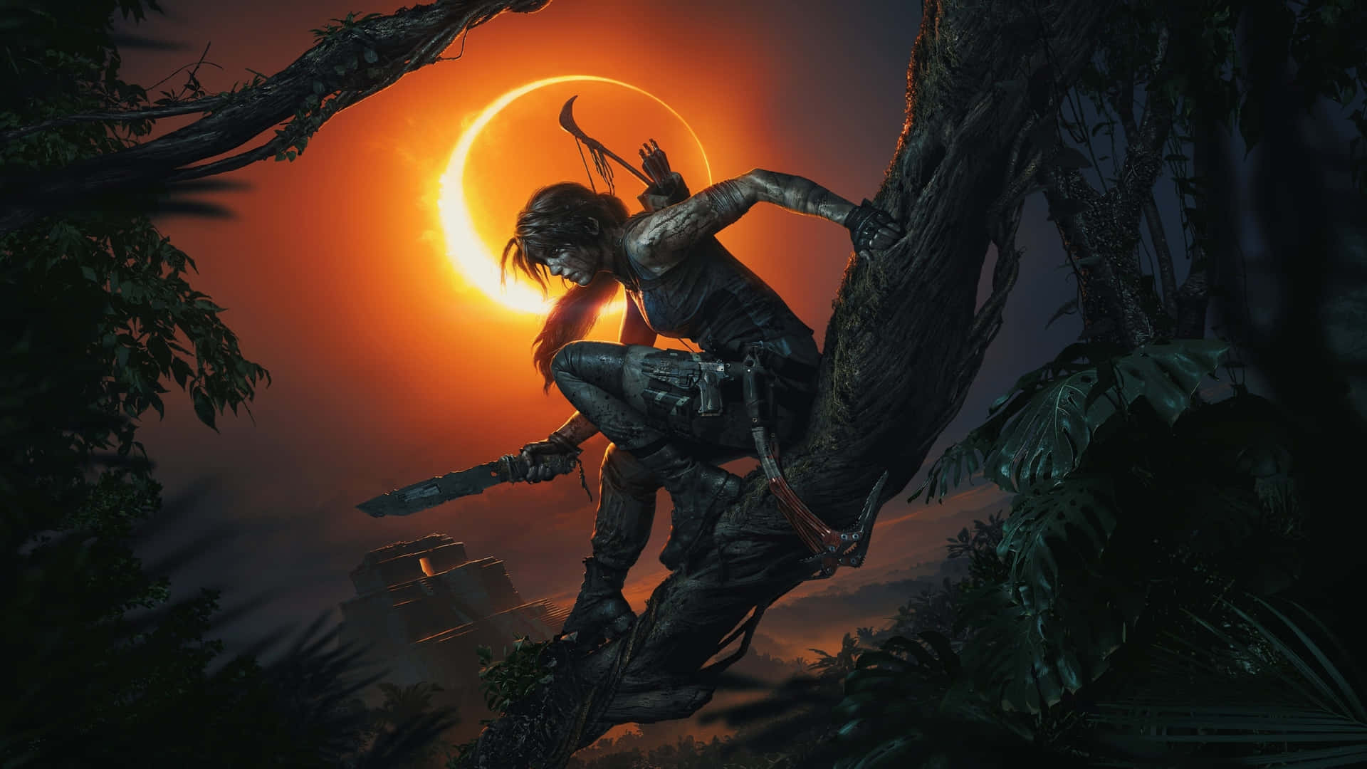 Utforskaoch Klättra I Världen Av Shadow Of The Tomb Raider