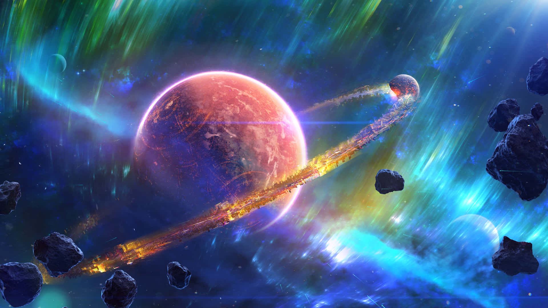 "Take a look into the vastness of space through this mesmerizing scenery" Wallpaper