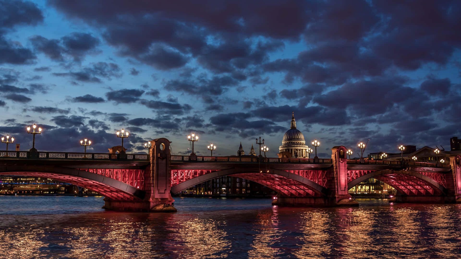 1440p Travel London Bridge Cathedral Background