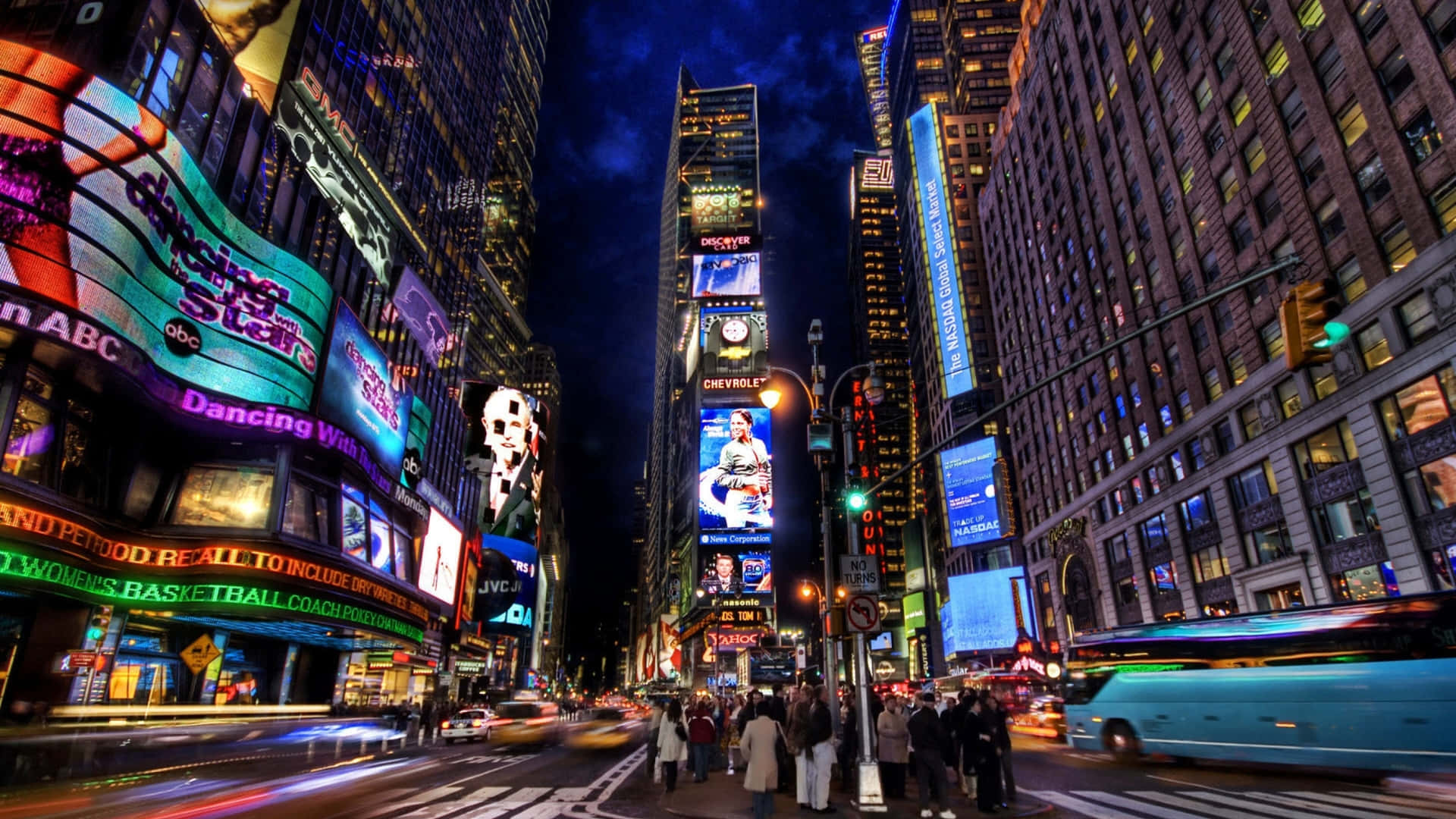 Fondode Pantalla De Viajes En Times Square A 1440p.