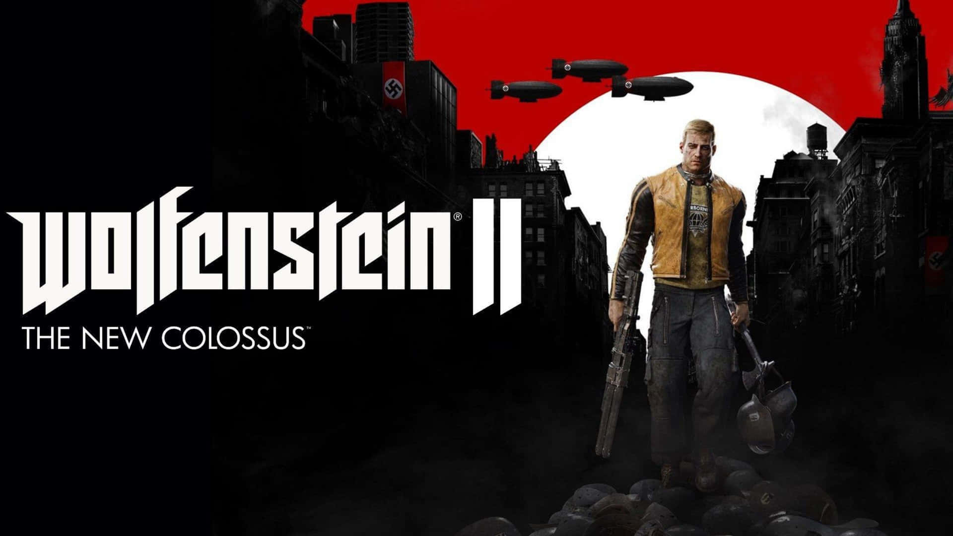 1440pbakgrundsbild För Wolfenstein Ii- Spelets Titel