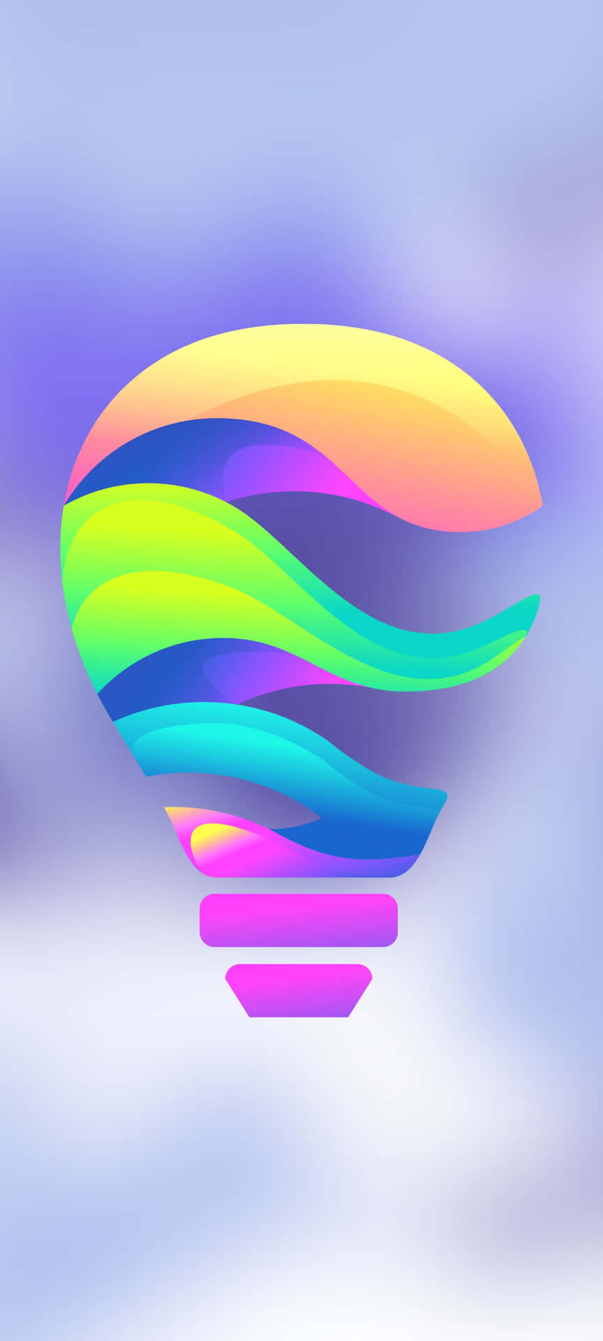 A Colorful Light Bulb With A Rainbow Background Wallpaper