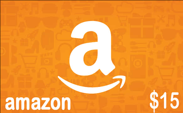 15 Dollar Amazon Gift Card Design PNG