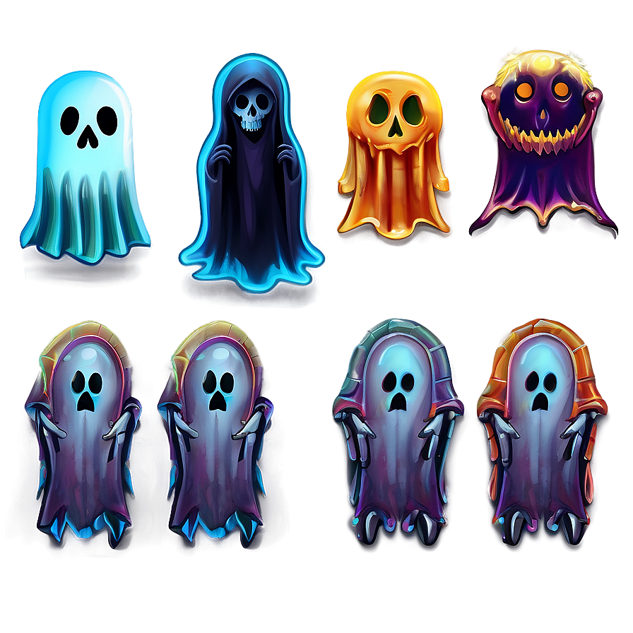 16 Bit Ghosts And Ghouls Png 06252024 PNG