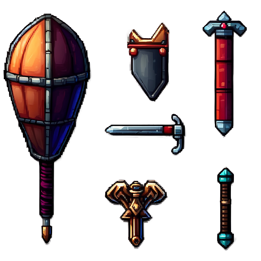 16 Bit Pixel Adventure Items Png 06252024 PNG